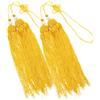 SHINEOFI 2 Pezzi Nappa Gialla in Stile Cinese per Tai, Decorazione Elegante Nodo Cinese per Arti Marziali e Competizioni Sportive