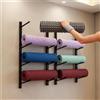 LSMDPT supporto parete per tappetino yoga Scaffale Per Yoga Multi-livello In Metallo, Supporto In Ferro Per Tappetino Yoga Montato A Parete Per Piccoli Spazi Stoccaggio/palestra(1 pc,4 Layer 66cm/26in)