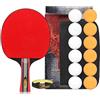 REcsdza Set di racchette da ping pong, Six-Star Professional-Level Single Racket