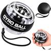 CHARMNAIL Gyro Ball da Polso con Contatore LCD, 2000-10000 RPM, Rinforzo Mano/Avambraccio, Senza Batterie, Portatile per Riabilitazione (Nero)