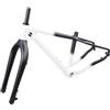 AYBDSJNWSF Telaio Snow Fat Bike abbinato, gancio posteriore da 190 mm, perno passante 197, pneumatico 26 * 4.8 con forcella(Front half white,18inch matt)