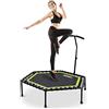 ONETWOFIT Mini Trampolino 48 Silenzioso con Manubrio Regolabile Attrezzo per Fitness e Salto Allenamento Cardio Trainer OT064