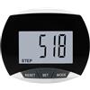 PQLXJJYUR Pedometro A Passi Con Display LCD, Monitor Elettronico Dela Distanza Di Corsa, Multifunzione, For Uomini, Donne, Bambini, Adulti, Anziani Preciso E Facile Da Leggere(Black)