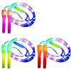 Walmeck Corda per Saltare LED Glow in Dark Corda Fitness Regolabile da 280 Cm con 3 modalità Flash per Feste Bambini e Adulti