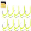 Generic Ami da pesca 10 pezzi doppio amo da pesca con ardiglione e albero aperto