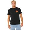 RIP CURL Wettie Passage Icon Tee Backprint Manica Corta Top T Shirt Nero, Nero, M