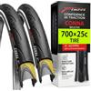 Fincci Copertone Bici 700x25c 25-622 Pieghevole con Banda Riflettente LVL3