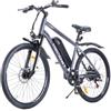 IWAFO Mountain Bike Elettrica Da 26, Motore Da 250 W, Batteria Da 42 V 15 Ah, E-Bike Fuoristrada a 7 Velocità, Display Lcd, Ammortizzatore Idraulico (Nero Blu)