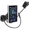 Keenso Display Display LCD per Bici Elettrica ABS PVC 6 Pin M5 UART 9600 IPX4 Pannello Chilometraggio velocità Batteria Impermeabile per Ciclisti Scooter Elettrici da 4 a 158 Fahrenheit