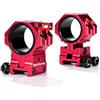 WestHunter Anelli per Slitta Picatinny ad Altezza Regolabile, per Ottiche da 34 mm