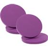 ULTECHNOVO 4 Pezzi Tappetino Rotondo Yoga Porpora in Tpe Spesso 1,5cm per Inginocchiarsi Supporto per Gomiti Leggero per Esercizi in Studio e Yoga