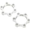 ABOOFAN Adattatore Disco Bici 6 Fori 2 Pezzi Lega di Alluminio Argento