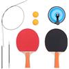 DEARMAMY Trainer di Ping Pong da Tavolo Base a Ventosa Stabile, Asta Elastica, Blu, in Plastica e Legno, per Allenamento di Tennis da Tavolo a Casa e Fitness, e Adulti