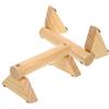 WESIEVYA Barre Parallele per Flessioni in Legno Tappetino Antiscivolo