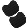 Beatifufu Cuscino Schienale Supporto Comodo Nero per Kayak 2 Pezzi in Spugna Ergonomico e Traspirante per Canoa per Kayak All'aperto