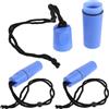 TOYANDONA 3 Pezzi Bottiglia per Kayak Portatile in Plastico Trasparente, Corpo Stampato, Tappo a Vite Sigillato e Bocca Larga, per Snorkeling e Kayaking