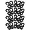 PLAFOPE 20 Pezzi Gancio per Kayak in Plastica Nero Superficie Antiscivolo e Sistema di Installazione Rapida, Resistente ai Raggi UV per Kayak e Paddle Board in Garage o attività