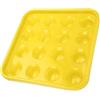 AMONIDA Vassoio per Palle da Biliardo a 16 Buche Realizzato in Resistente Plastica Nera per Sale da Biliardo e da, Soluzione di Stoccaggio 25x25x4 Cm (Yellow)