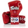 Fairtex Pro Guanti da Allenamento in Pelle con Lacci - Stile Messicano per Muay Thai e Boxe