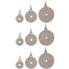 HOMOCONO Target da Tiro in Acciaio Inox con Foro, Set 9 Pezzi Argento | Diametri 2cm, 3cm e 4cm, Uso per Sessioni e Competizioni, Precisione Multiutente