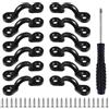 LEONTOOL Kit di anelli di ancoraggio per kayak da 12 pezzi, anelli di sollevamento robusti per kayak con 24 viti in acciaio inox e 1 cacciavite, set di montaggio universale per kayak, canoa, barca