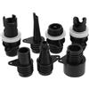 EXAOMBLE 7 Pezzi Adattatore per Pompa Aria per Kayak, Kit di Ugelli per Pompa, 7 Misure, Nero, per Paddle Board e Valvola Aria, Gonfiaggio Rapido, Accessori per Kayak e Uso Nautico