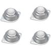 NGDVJEXPHUKS Ruote piroettanti, 4 Pezzi di Rotazione Universale trasportatore a Sfera Ruota Caster Cuscinetti a rulli montati su Flangia a da 1/2 Pollici for(4Pcs Nylon)