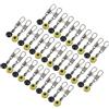 Zerodeko 100 Pezzi Fishing Sinker Slide Sea Bean Connector in Acciaio Inossidabile Giallo, Anti-corrosione, Attacco Rapido per Lenza e Esca, per Pesca in Acque Veloci e Profonde