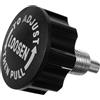 Generico Perno di Trazione Sferico per Cyclette, Ricambio Fitness Nero ABS | Filetto 18mm, Asta 10mm, Regolazioni Pratiche, Struttura Resistente, Design Elegante