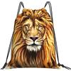 Generic Unisex Coulisse Borsa da Palestra King Lion Aslan Borsa Palestra Scuola Personalizzato Sacca Zaino Sportivo per Spiaggia Nuoto Adulto 36X42Cm