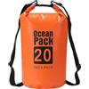 LATERN Borsa Asciutta Impermeabile, 20L Zaino a Sacco Impermeabile in PVC Borsa Impermeabile al 100% con Doppia Tracolla Regolabile per Kayak Rafting Canottaggio Campeggio Pesca Nuoto (Arancia)