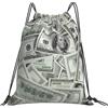 Generic Unisex Zaino Coulisse USA Money Dollars Sacca Sportiva Palestra con Coulisse Zainetto per Viaggi Spiaggia Vacanze 36X42Cm