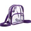 VICASKY Zaino Trasparente Mini in Pvc, Zainetto, Multifunzione Spazio di Archiviazione e Antipolvere, Porpora, per Shopping e Sport All'aperto