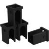 Housoutil 4 Pezzi Manicotti Quadrati in Plastica Nera per Attrezzature Fitness, Inserti in Pp e Pa per Stabilità Migliorata e Compatibilità Versatile Macchine da Palestra
