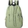LDDIFHWW Zaino in Tessuto con Coulisse Borsa Sportiva Sacca da Palestra Zaino Impermeabile Oxford Nylon Tracolla Regolabile Tasca Frontale E Laterali Adatto a, Verde, Verde, L