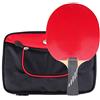 REcsdza Set di racchette da ping pong, Carbon Bottom Plate 10 Stars with Racket Table(Black,Horizontal shot)