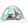 AKDJGFP Tenda Da Spiaggia For 3-4 Persone, Tettoia Da Spiaggia Facile Da Installare | Tenda Portatile Con 3 Win Ventilatori