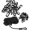 CRAFTHROU Gancio per Corda Elastica da Ormeggio, Set 1 Pezzo, Nero Pom