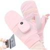 CashMuch Guanti riscaldati USB Graphene Tecnologia Elettrico Inverno Calore Touchscreen 3 Impostazioni Nero Coppia (rosa)