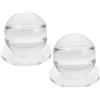 Healvian 2 Pezzi Palla da Allenamento per Biliardo, Billiards Training Ball Trasparente in Vetro e Acrilico, Correzione Visiva del Colpo, per Giocatori Professionisti e Principianti,