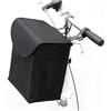 Zerodeko Cestino Anteriore per Bicicletta in Tela Nero Pieghevole con Copertura Facile da Agganciare per Ciclismo Urbano e Mountain Bike