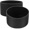 ULTECHNOVO 2 Pezzi Copri Tazza in Silicone Antiscivolo Nero 7.5cm Protezione Fondo Bottiglia Isolamento e Materiale Confortevole per Uso Sportivo