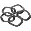 INOOMP 5 Pezzi Bicicletta Chainset Axle Gaskets, Rondella per Asse Pedivella, Acciaio Inossidabile Nero, per Crankset Axle, Bici da Montagna