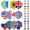MAGICLULU Alette per Freccette Piume Leggere e Resistenti 36 Pezzi in Pet Motivo Bandiera Facile Installazione Forniture Portatili per Principianti per Giochi di Freccette