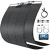 TPTAWF Kit Pannello Solare da 800W | Pannello Solare RV Monocristallino Flessibile 2x400W | per Batteria 12V/24V | ETFE Semiflessibile