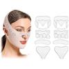 Genérico 1 maschera liftante V rosa + 32 toppe facciali | maschera riutilizzabile | antirughe | per fronte/occhi/scanalature nasogeniche