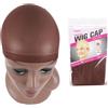 GMGQJST Testa Per Parrucca Top Stocking Wig Cap Hair Net For Weave 10pcs Hair Wig Nets Black Brown Stretch Mesh Wig Cap For Making Parrucche Size Free(Red Coffee)