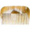 BARTHA Pettine in vero corno naturale, fatto a mano, antistatico, delicato sui capelli, pettine naturale di alta qualità, per uomo e donna (pettine a denti grossi, 10 cm)