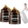 IATAHI Sapone Nero Marocchino,2pc Sapone Nero Marocco con Argan e Rose,Morocco Black Soap,Naturale Marocchino Peeling Gel Doccia,Sapone Nero Scrub Corpo Sapone,Sapone Esfoliante Saponetta Nera,200g
