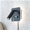 Eglo FANZAROTTA lampada a parete con spina, con USB, LED, 902163, FANZAROTTA [Lampade per Interni > Lampade a Parete]